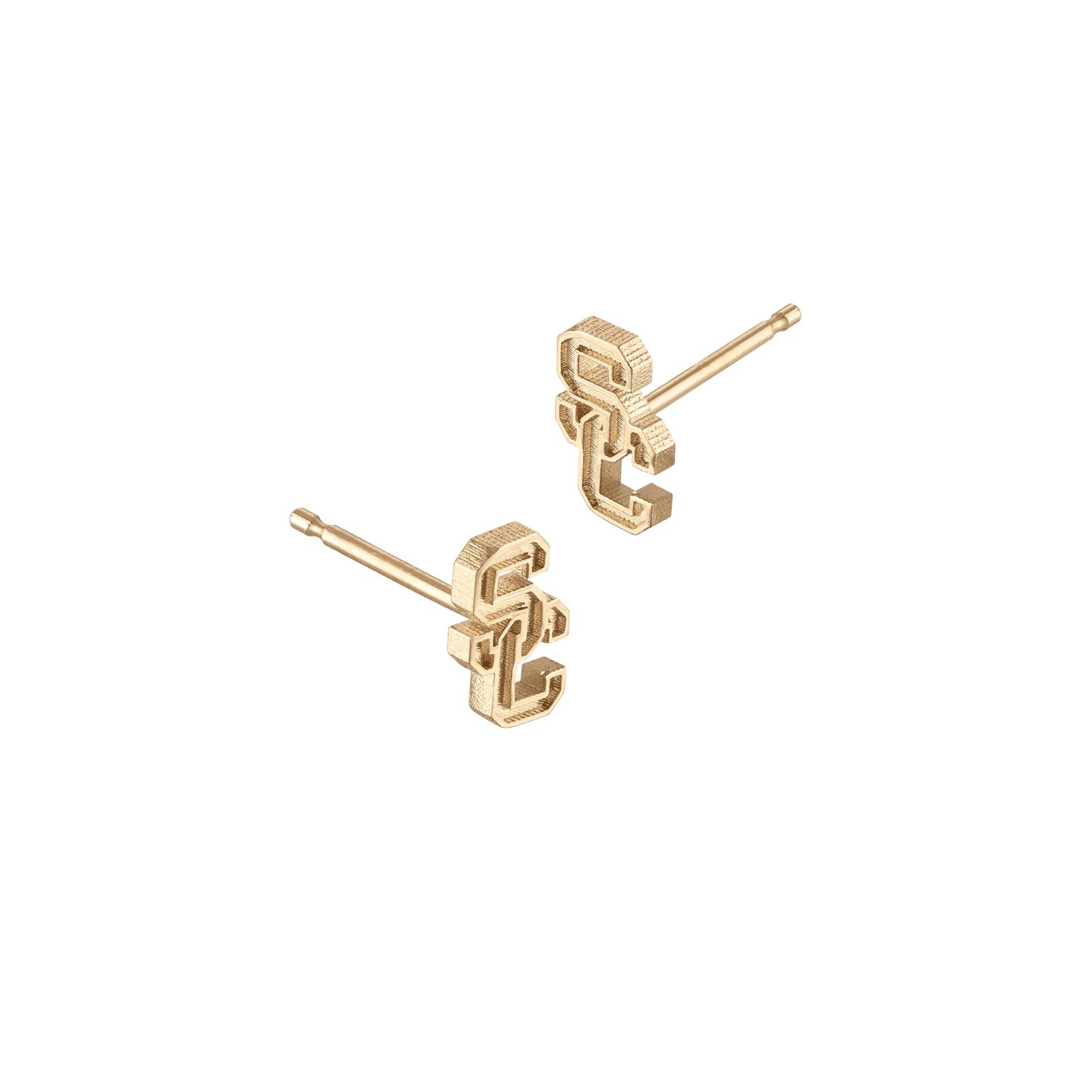 USC Trojans SC Interlock Cavan Gold Stud Earrings 1.jpeg